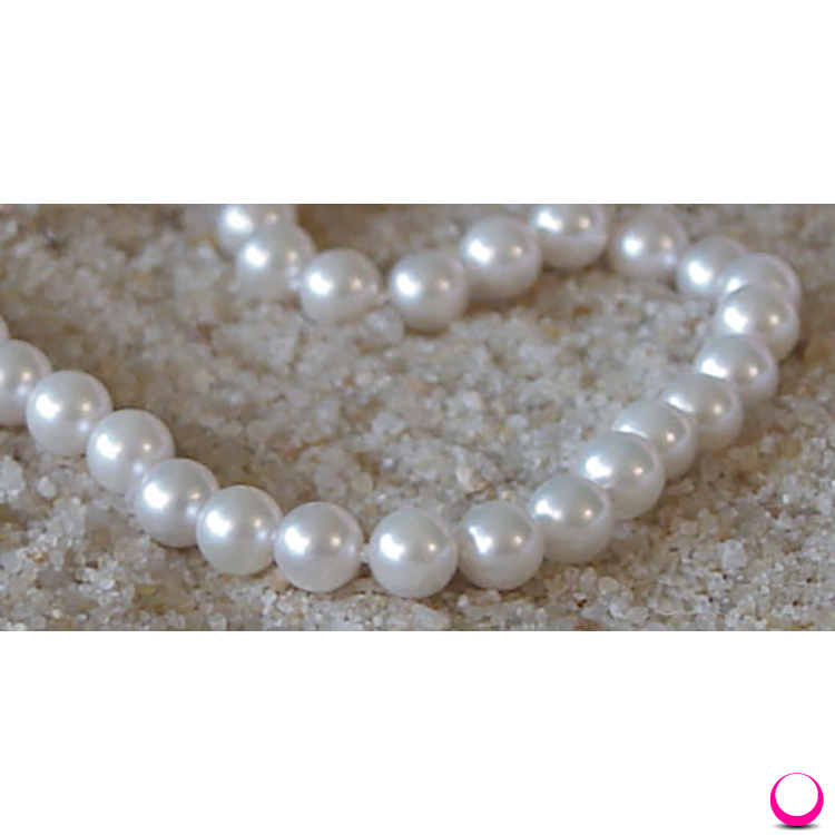 Rang de perles de 40 cm avec le fermoir en Or, collier ras de cou fermoir de securite